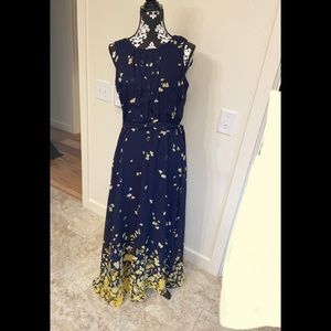 Navy yellow dress